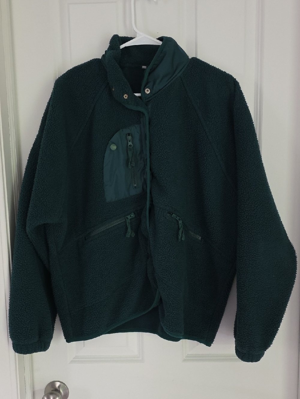 Green Sherpa Fleece Jacket